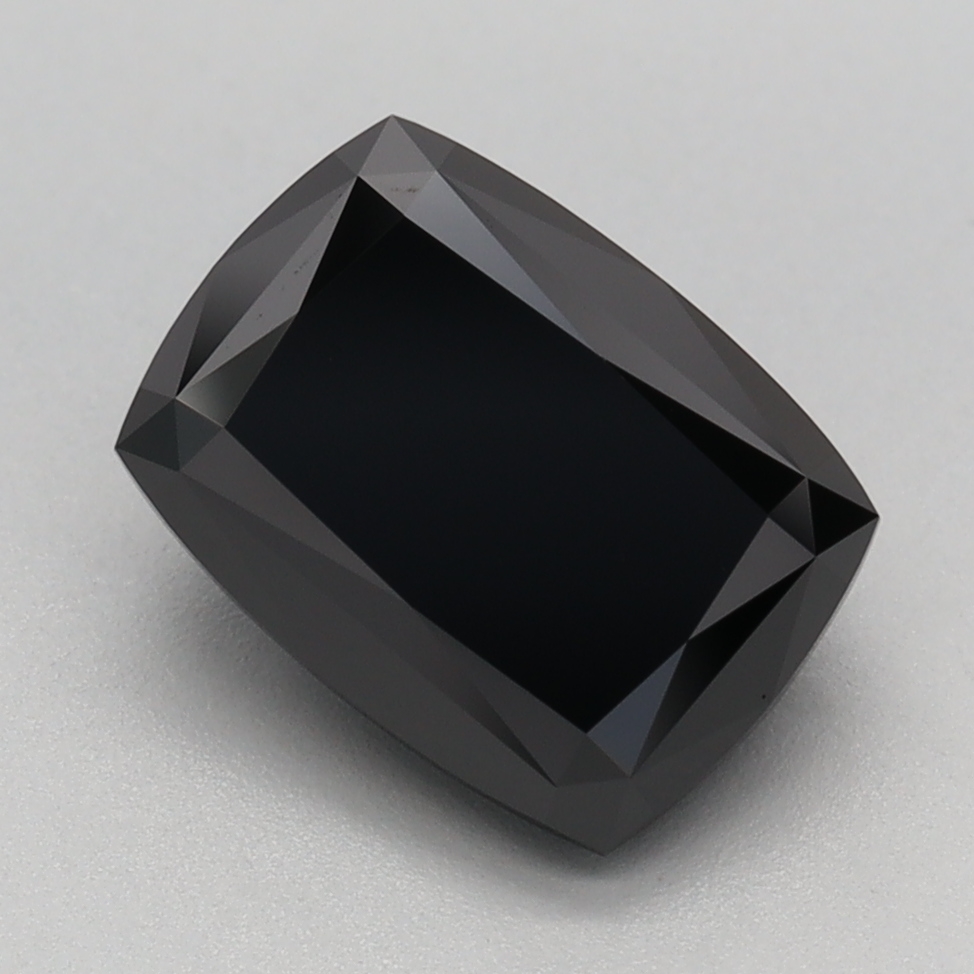 2.21 carat Fancy Black Cushion lab grown diamond, VS1, IGI certified