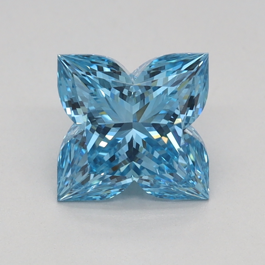 1.06 carat Fancy Vivid Blue Lily Cut lab grown diamond, VVS2, IGI certified