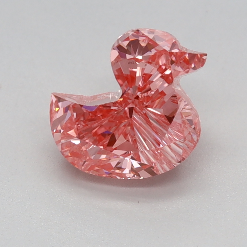 1.07 carat Fancy Vivid Pink Duck lab grown diamond, VS1, IGI certified