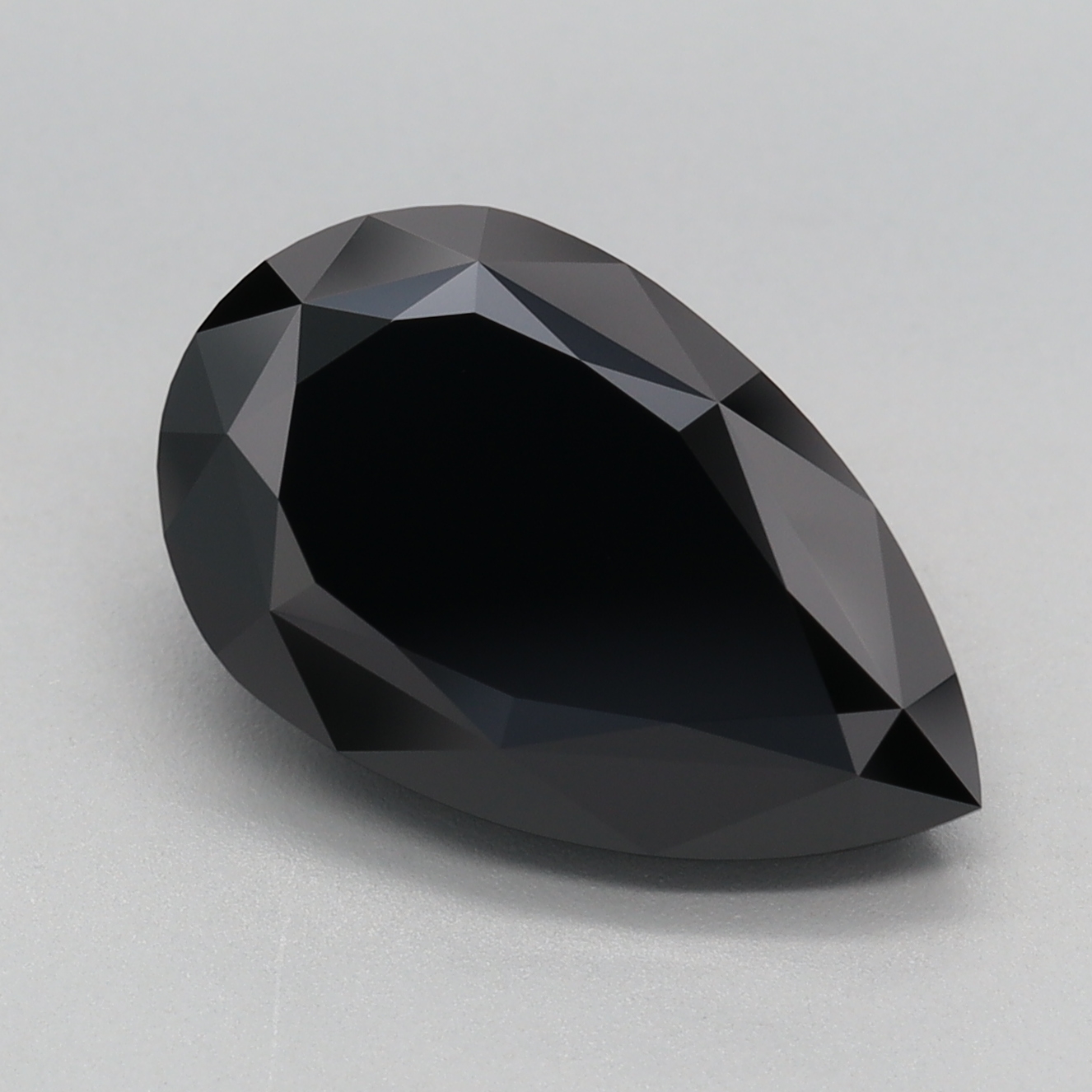 4.05 carat Fancy Black Pear lab grown diamond, VS1, IGI certified