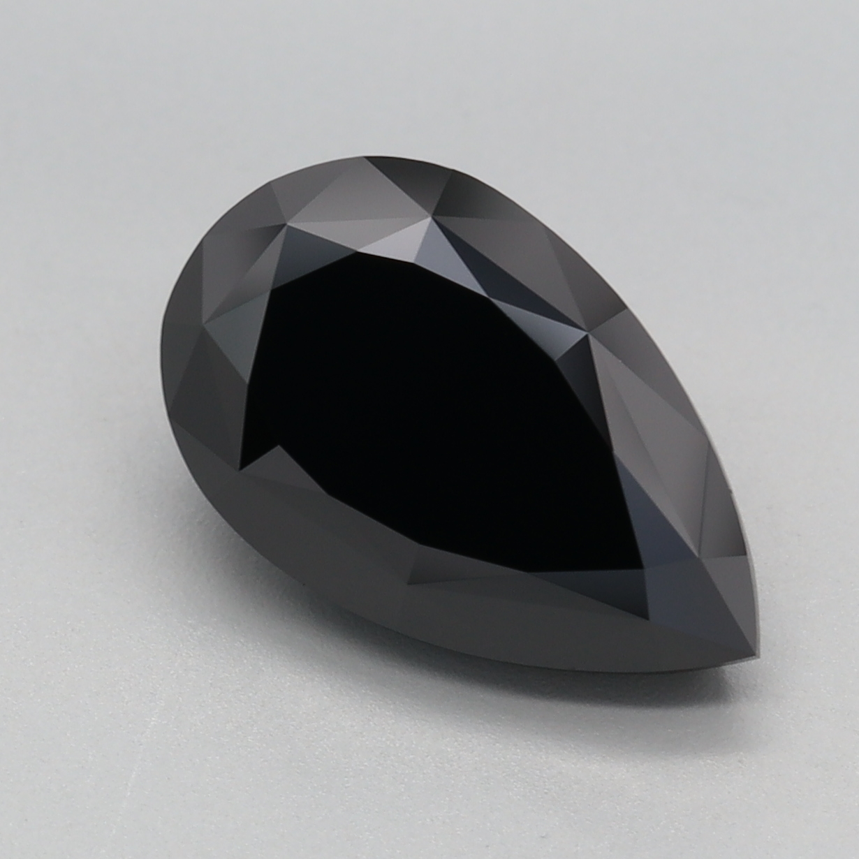 3.33 carat Fancy Black Pear lab grown diamond, VS1, IGI certified