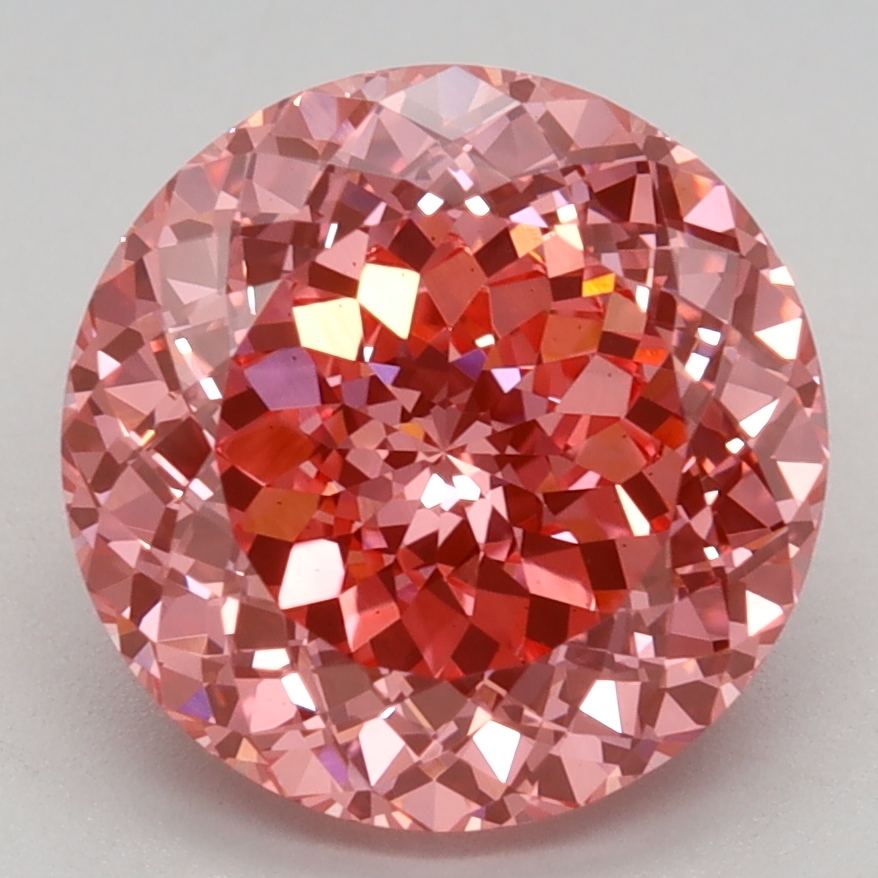 3.08 carat Fancy Vivid Pink Portuguese lab grown diamond, VS1, IGI certified