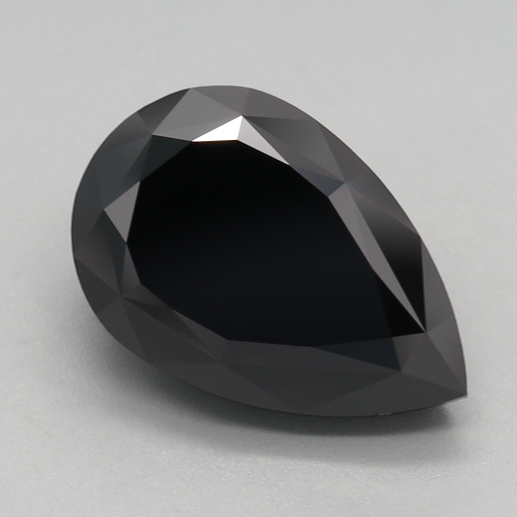 2.51 carat Fancy Black Pear lab grown diamond, VS1, IGI certified