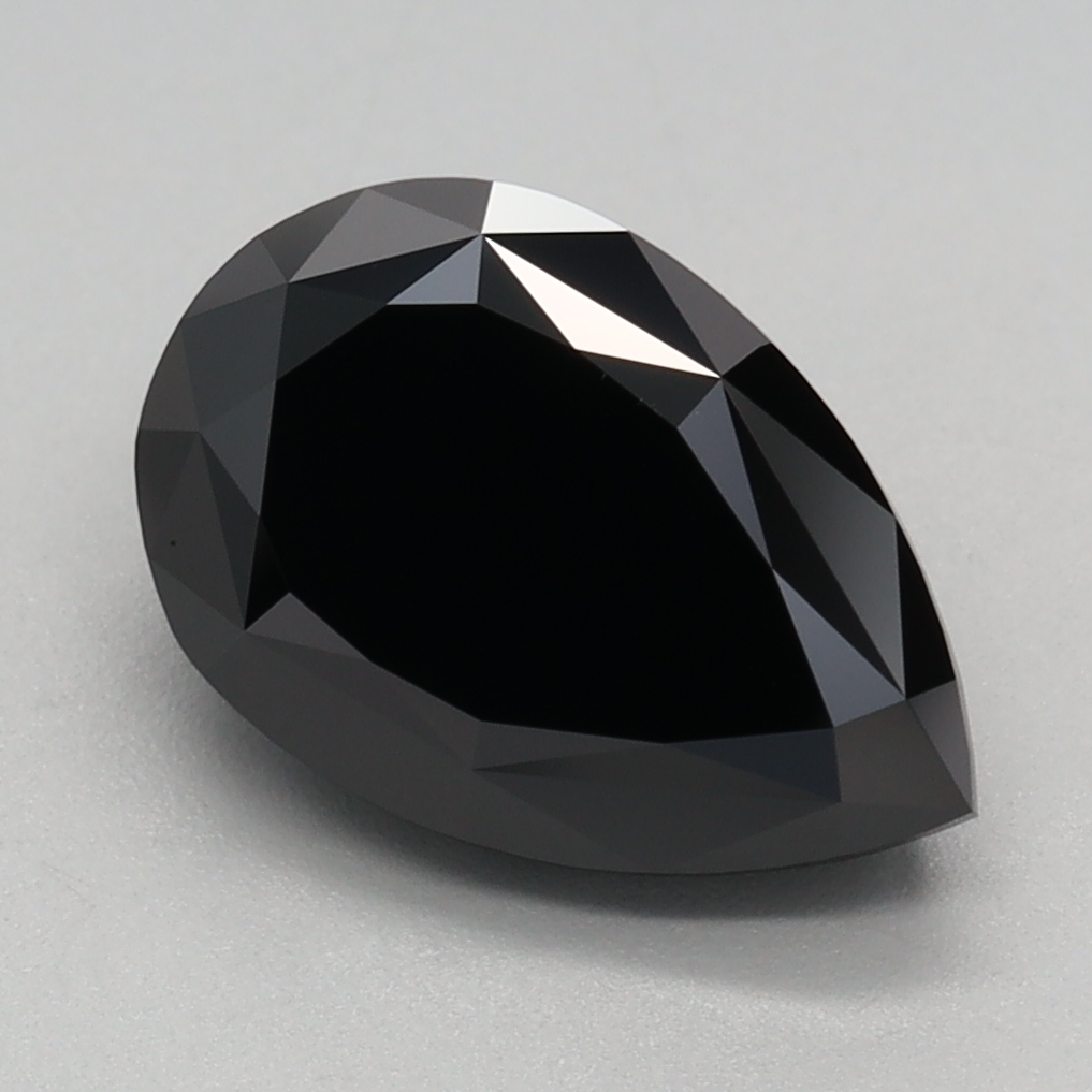 2.46 carat Fancy Black Pear lab grown diamond, VS1, IGI certified