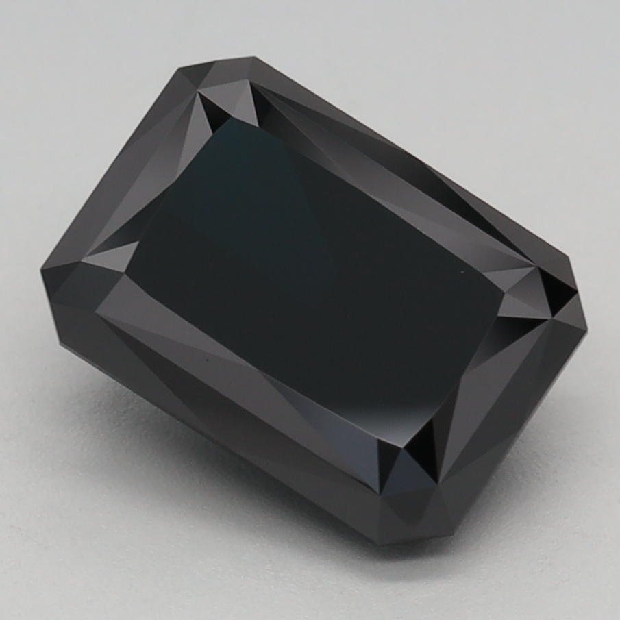 2.18 carat Fancy Black Radiant Cut lab grown diamond, VS1, IGI certified