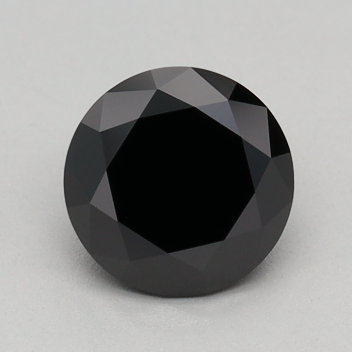 0.68 carat Fancy Black Round lab grown diamond, VS1, IGI certified