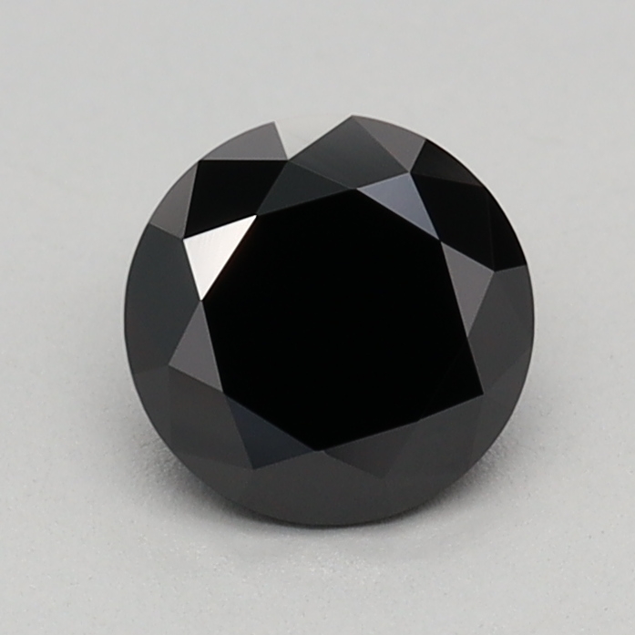 0.58 carat Fancy Black Round lab grown diamond, VS1, IGI certified