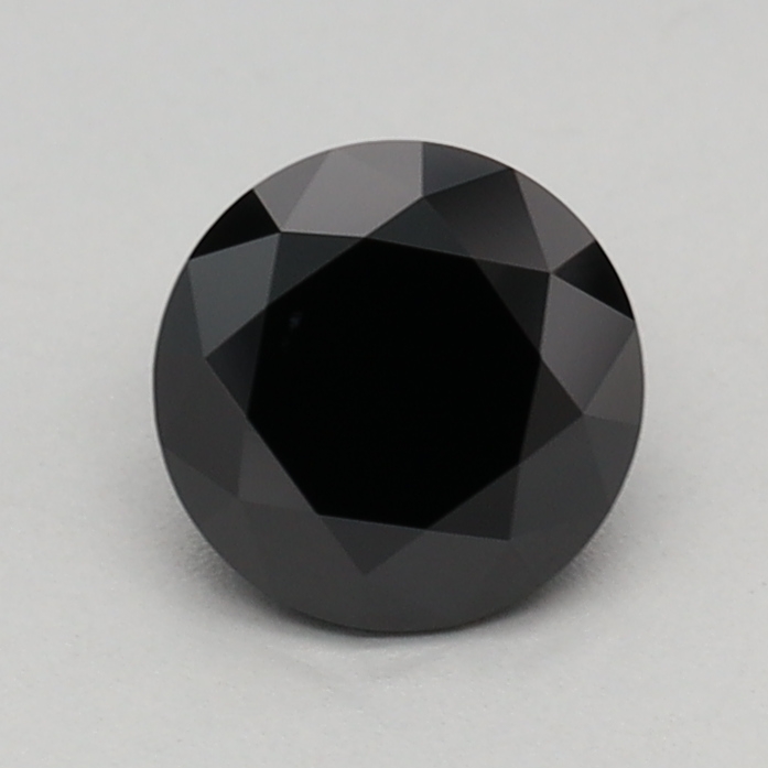 0.58 carat Fancy Black Round lab grown diamond, VS1, IGI certified