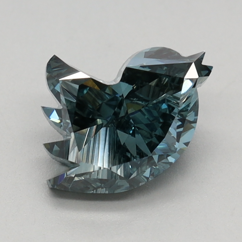1.23 carat Fancy Intense Green Other lab grown diamond, VS1, IGI certified