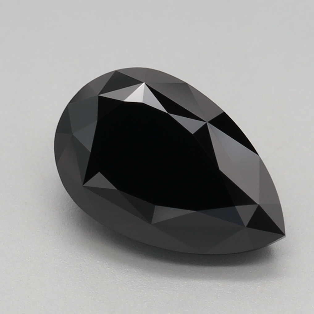 2.05 carat Fancy Black Pear lab grown diamond, VS1, IGI certified