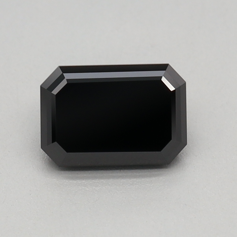 0.62 carat Fancy Black Emerald Cut lab grown diamond, VS1, IGI certified