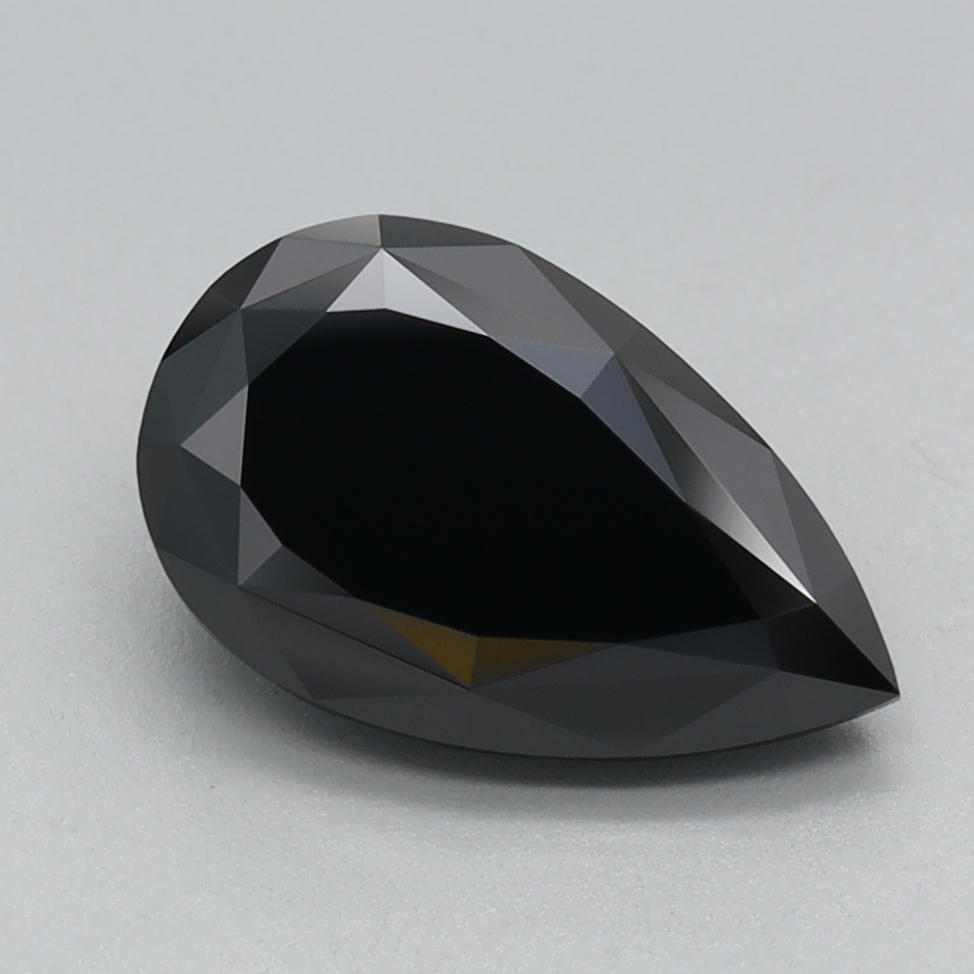 1.57 carat Fancy Black Pear lab grown diamond, VS1, IGI certified