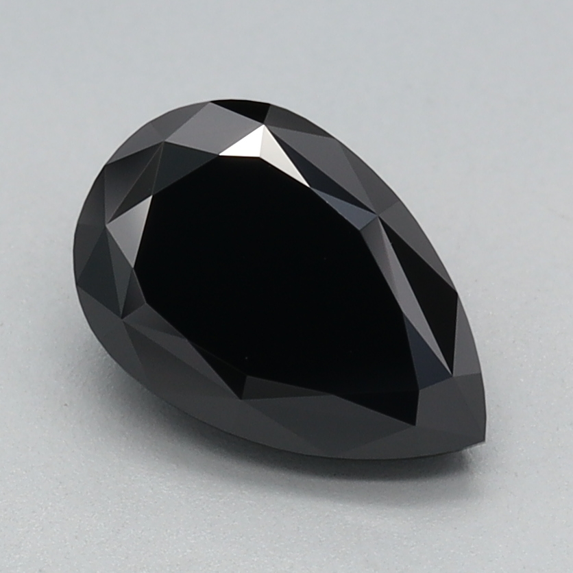 1.16 carat Fancy Black Pear lab grown diamond, VS1, IGI certified