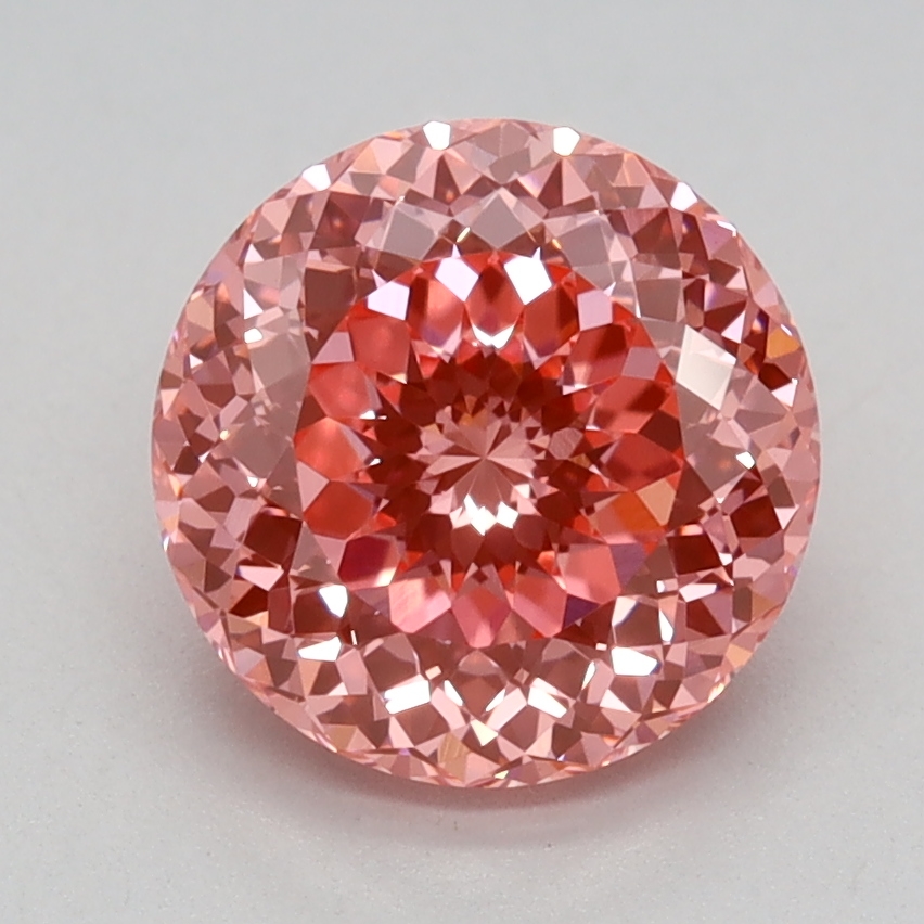 1.62 carat Fancy Vivid Pink Portuguese lab grown diamond, VVS2, IGI certified