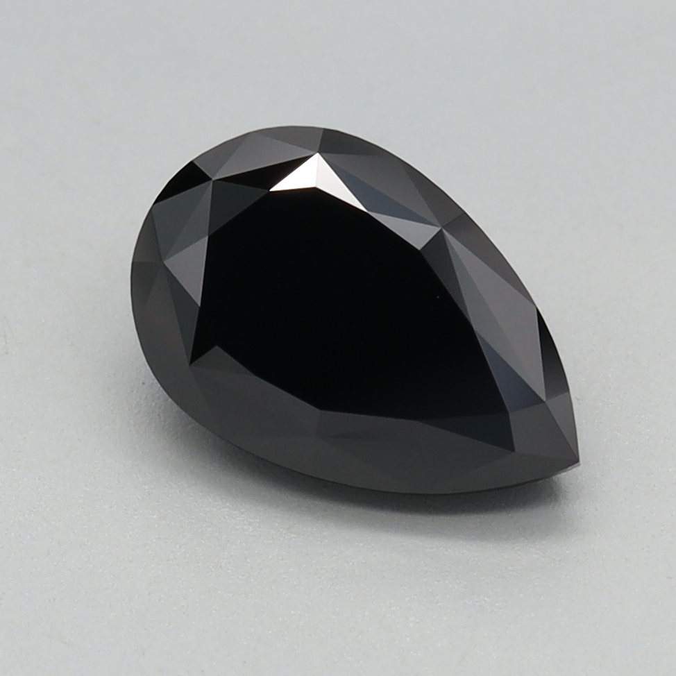 1.33 carat Fancy Black Pear lab grown diamond, VS1, IGI certified