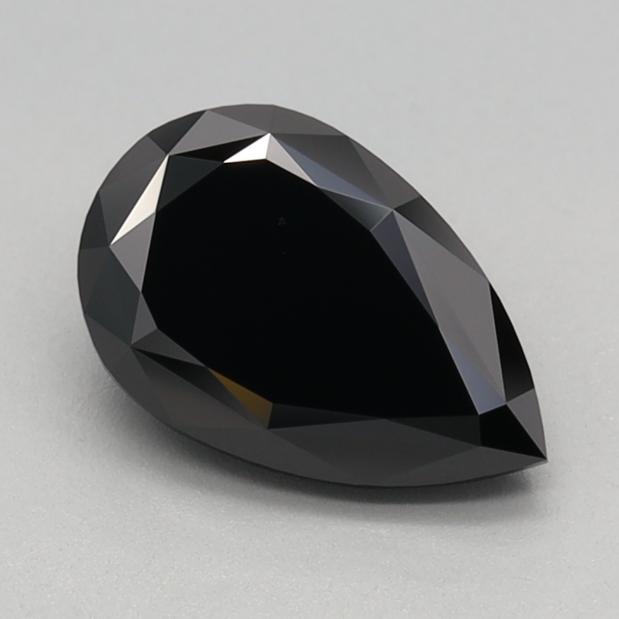 1.31 carat Fancy Black Pear lab grown diamond, VS1, IGI certified