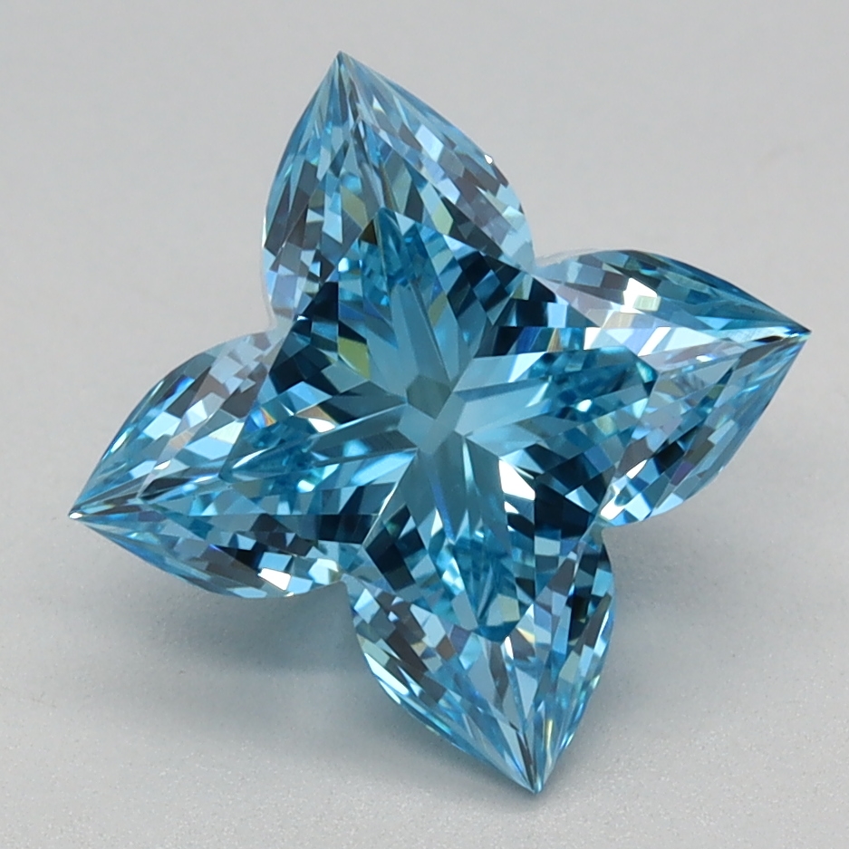 2.04 carat Fancy Vivid Blue Lily Cut lab grown diamond, VVS2, IGI certified