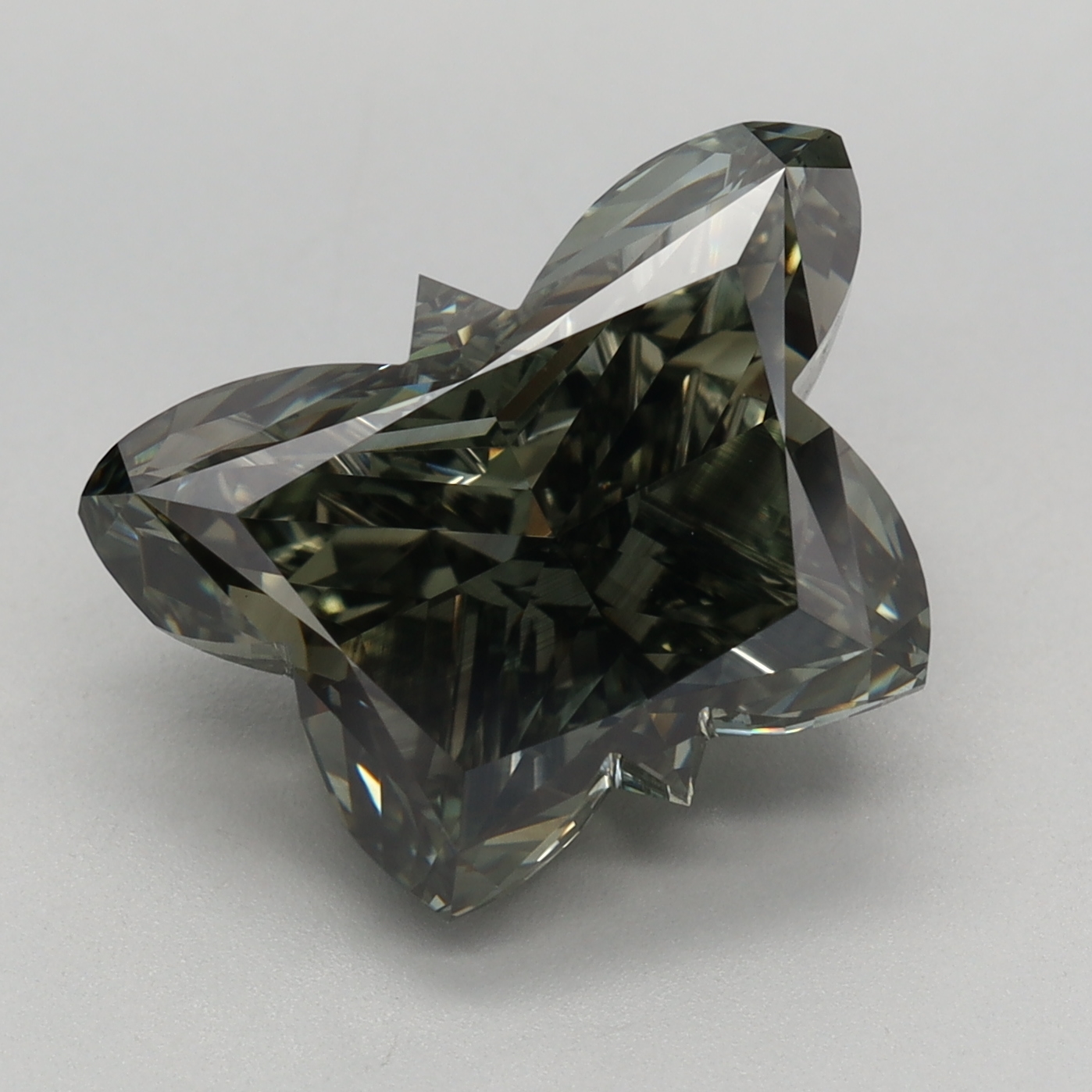5.73 carat Fancy Green Butterfly lab grown diamond, VVS2, IGI certified