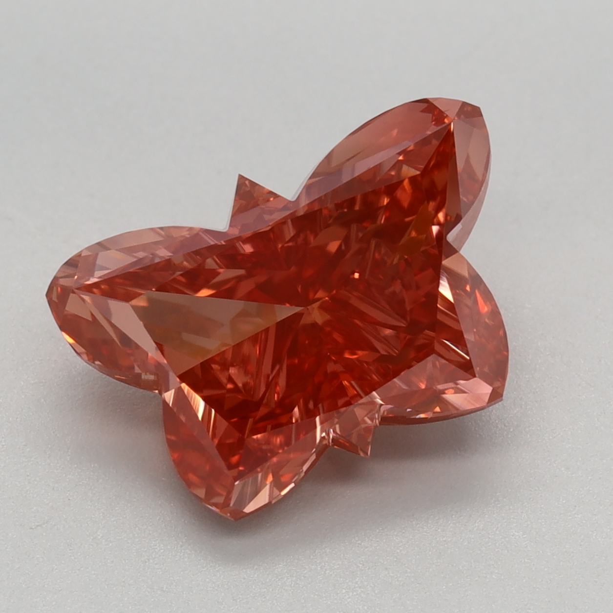 3.42 carat Fancy Vivid Pink Butterfly lab grown diamond, VVS2, IGI certified