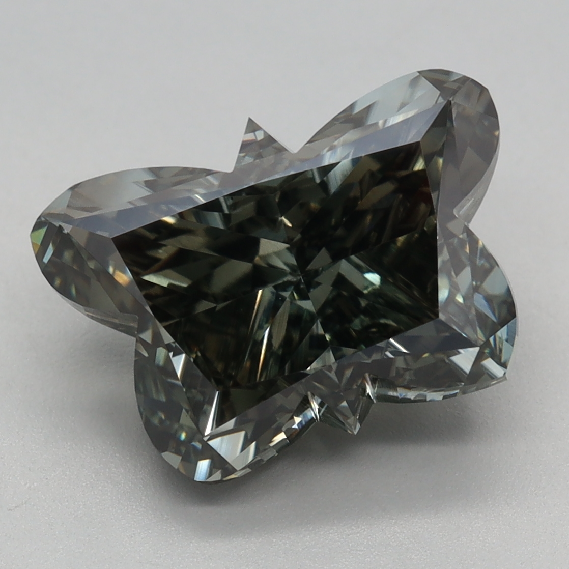 4.06 carat Fancy Intense Green Butterfly lab grown diamond, VS1, IGI certified