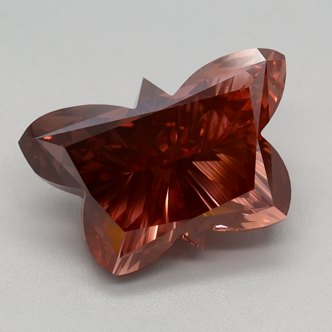 2.69 carat Fancy Brown Butterfly lab grown diamond, VVS2, IGI certified