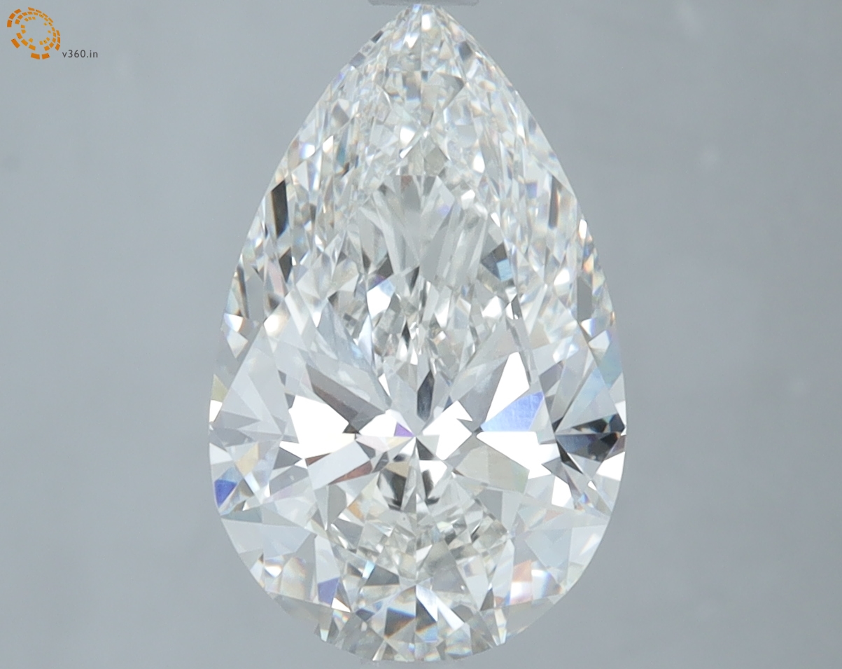 3.20 carat Pear lab grown diamond, G VVS2, IGI certified