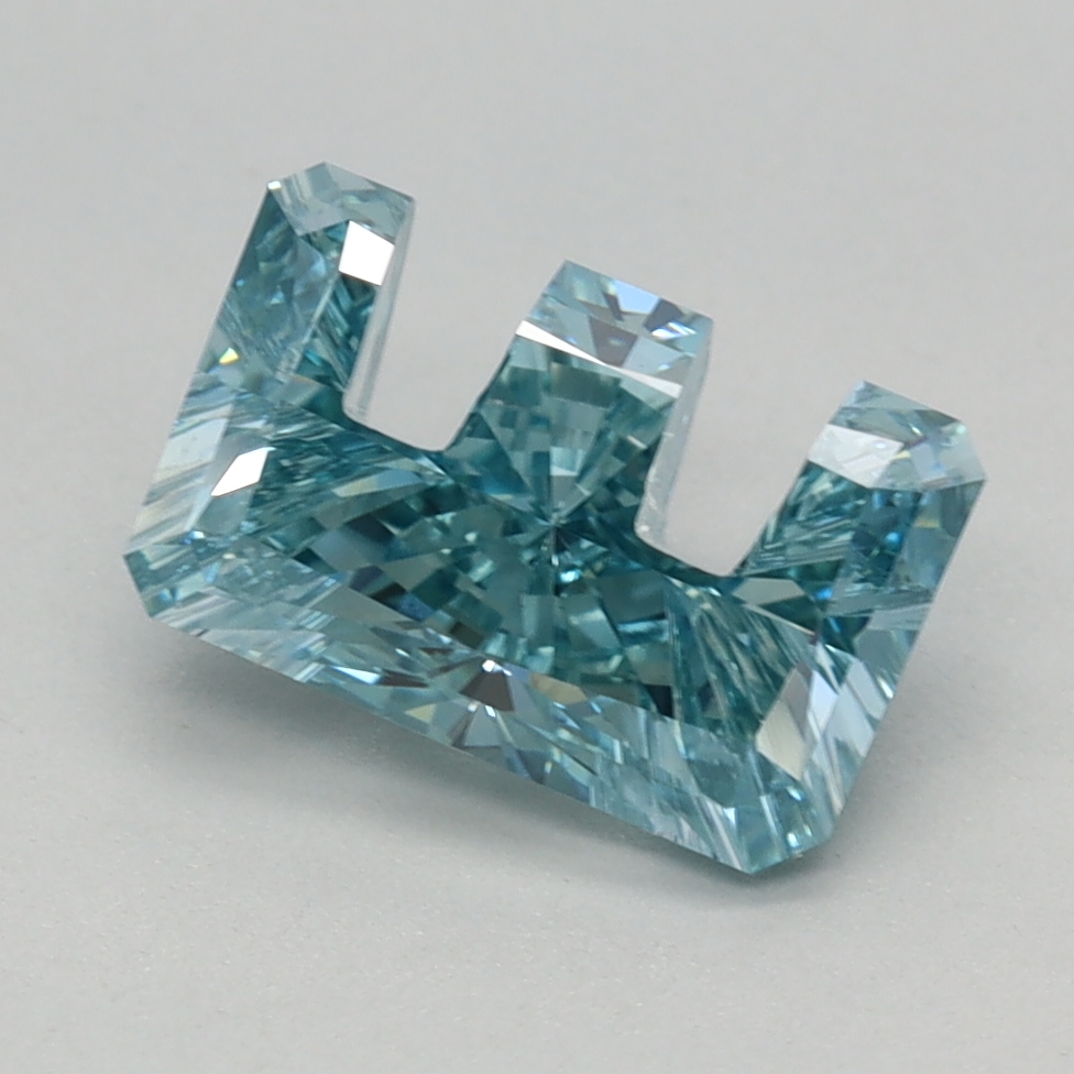1.33 carat Fancy Vivid Blue Alphabets lab grown diamond, VVS2, IGI certified