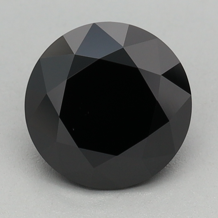 0.93 carat Fancy Black Round lab grown diamond, VVS2, IGI certified