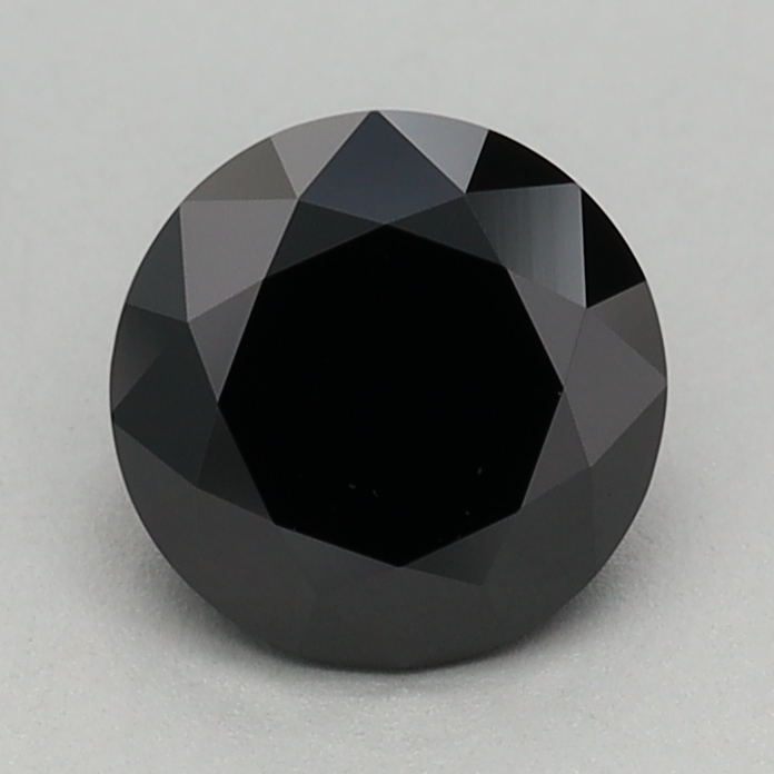 0.77 carat Fancy Black Round lab grown diamond, VVS2, IGI certified