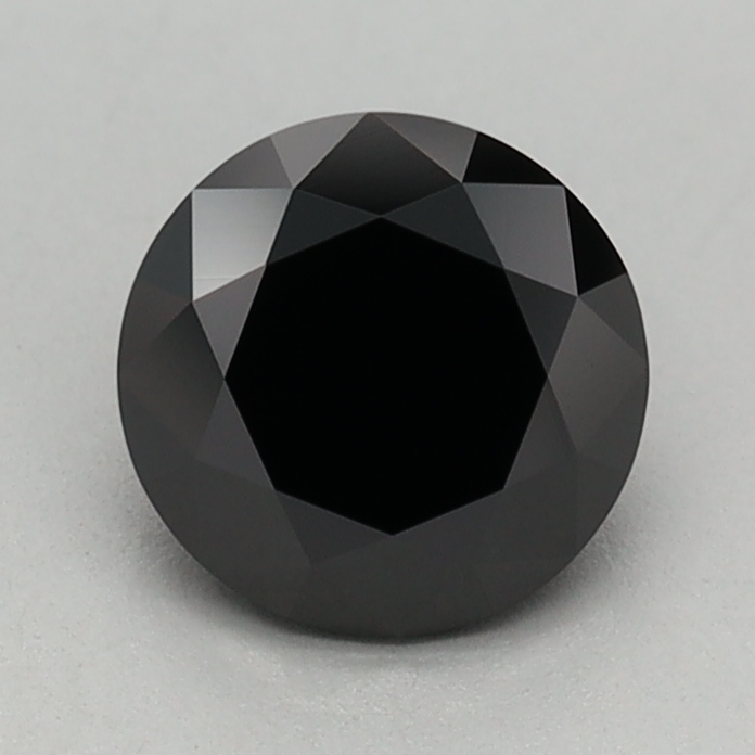 0.75 carat Fancy Black Round lab grown diamond, VVS2, IGI certified