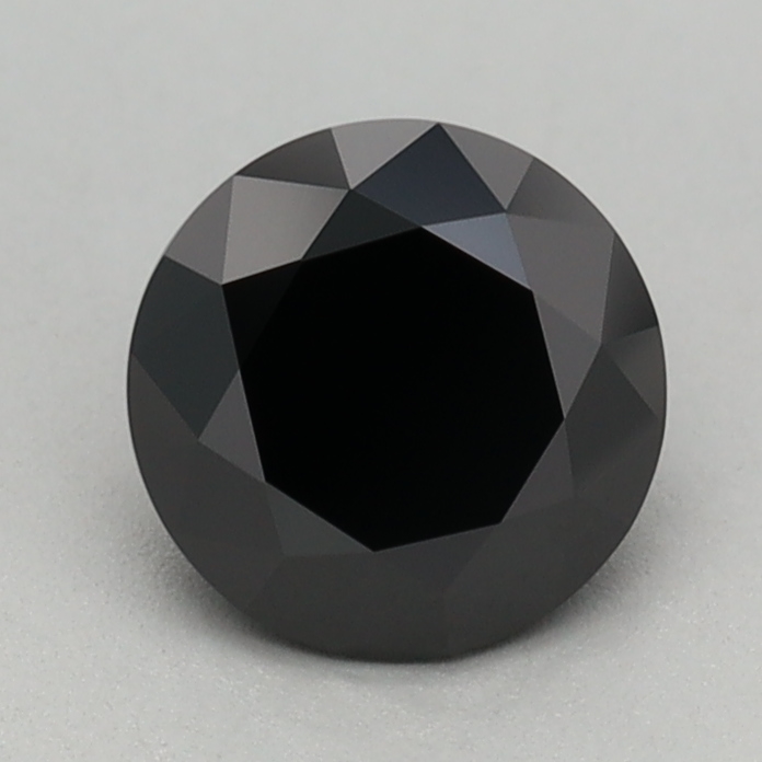 0.75 carat Fancy Black Round lab grown diamond, VVS2, IGI certified