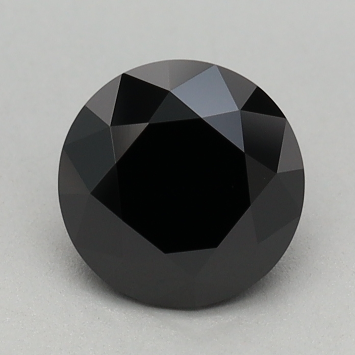 0.72 carat Fancy Black Round lab grown diamond, VVS2, IGI certified