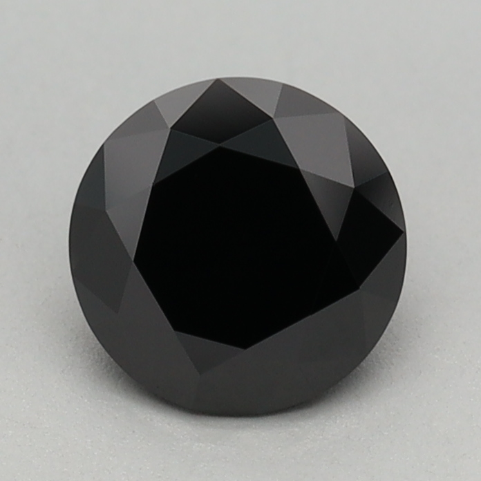 0.72 carat Fancy Black Round lab grown diamond, VVS2, IGI certified