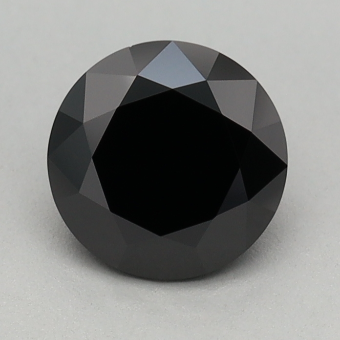 0.72 carat Fancy Black Round lab grown diamond, VVS2, IGI certified