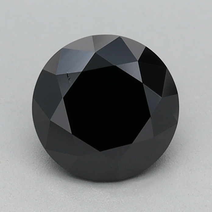 0.70 carat Fancy Black Round lab grown diamond, VVS2, IGI certified