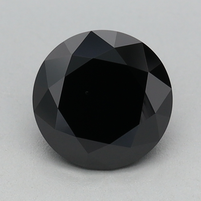 0.69 carat Fancy Black Round lab grown diamond, VVS2, IGI certified
