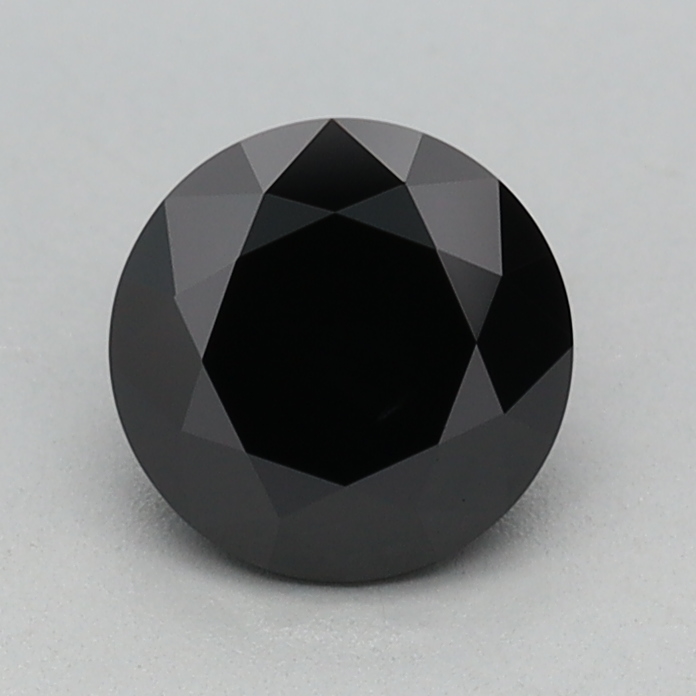 0.65 carat Fancy Black Round lab grown diamond, VVS2, IGI certified