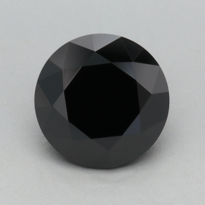 0.62 carat Fancy Black Round lab grown diamond, VVS2, IGI certified