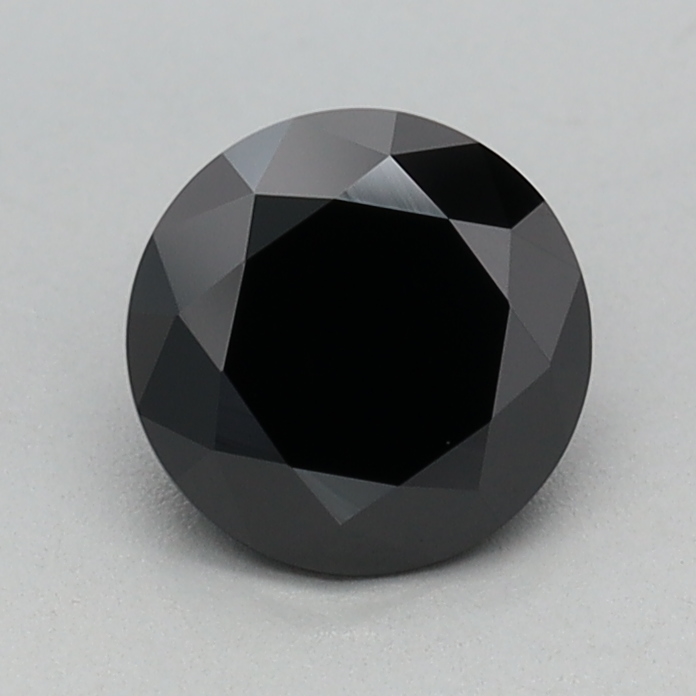 0.62 carat Fancy Black Round lab grown diamond, VVS2, IGI certified