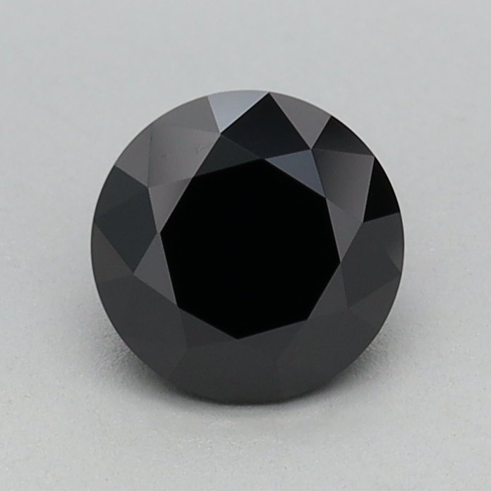 0.58 carat Fancy Black Round lab grown diamond, VVS2, IGI certified