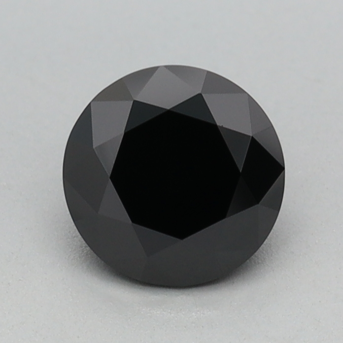 0.58 carat Fancy Black Round lab grown diamond, VVS2, IGI certified