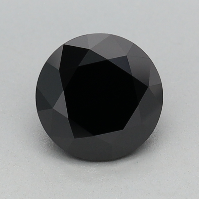 0.57 carat Fancy Black Round lab grown diamond, VVS2, IGI certified