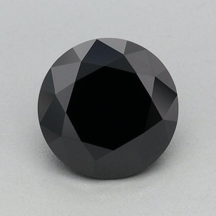 0.57 carat Fancy Black Round lab grown diamond, VVS2, IGI certified