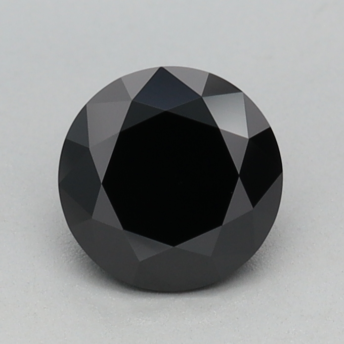 0.57 carat Fancy Black Round lab grown diamond, VVS2, IGI certified