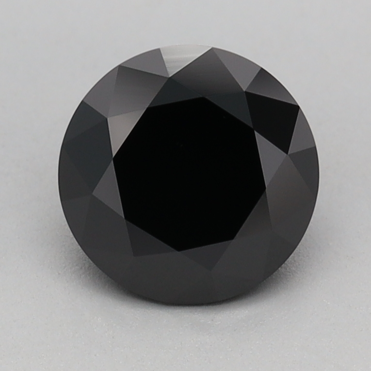 0.96 carat Fancy Black Round lab grown diamond, VVS2, IGI certified
