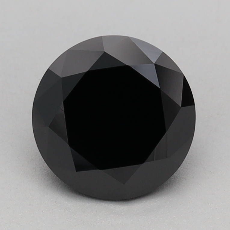 0.96 carat Fancy Black Round lab grown diamond, VVS2, IGI certified