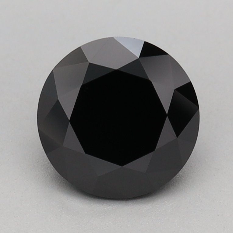 0.96 carat Fancy Black Round lab grown diamond, VVS2, IGI certified