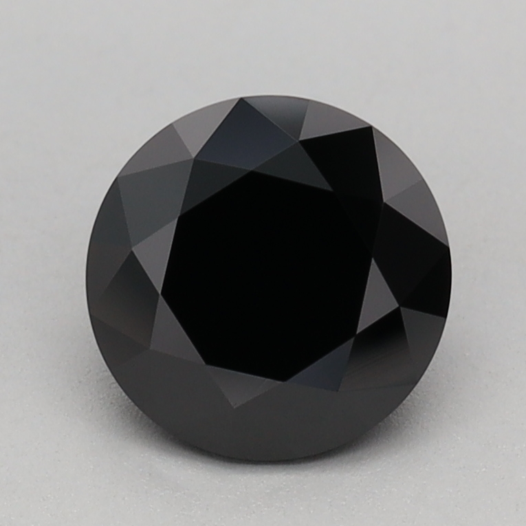 0.94 carat Fancy Black Round lab grown diamond, VVS2, IGI certified
