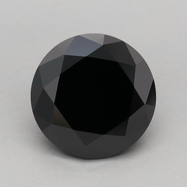 0.80 carat Fancy Black Round lab grown diamond, VVS2, IGI certified