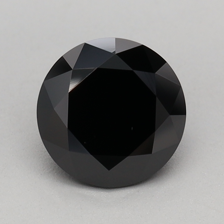 0.78 carat Fancy Black Round lab grown diamond, VVS2, IGI certified
